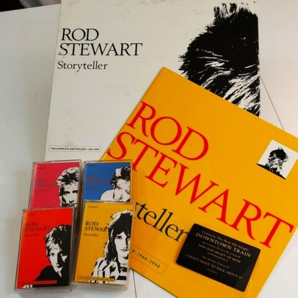 Vintage Rod Stewart Storyteller The Complete Anthology Cassette Tapes Set Music - Picture 14 of 14